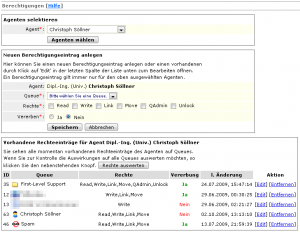 CS-Ticket: Queue-Rechte